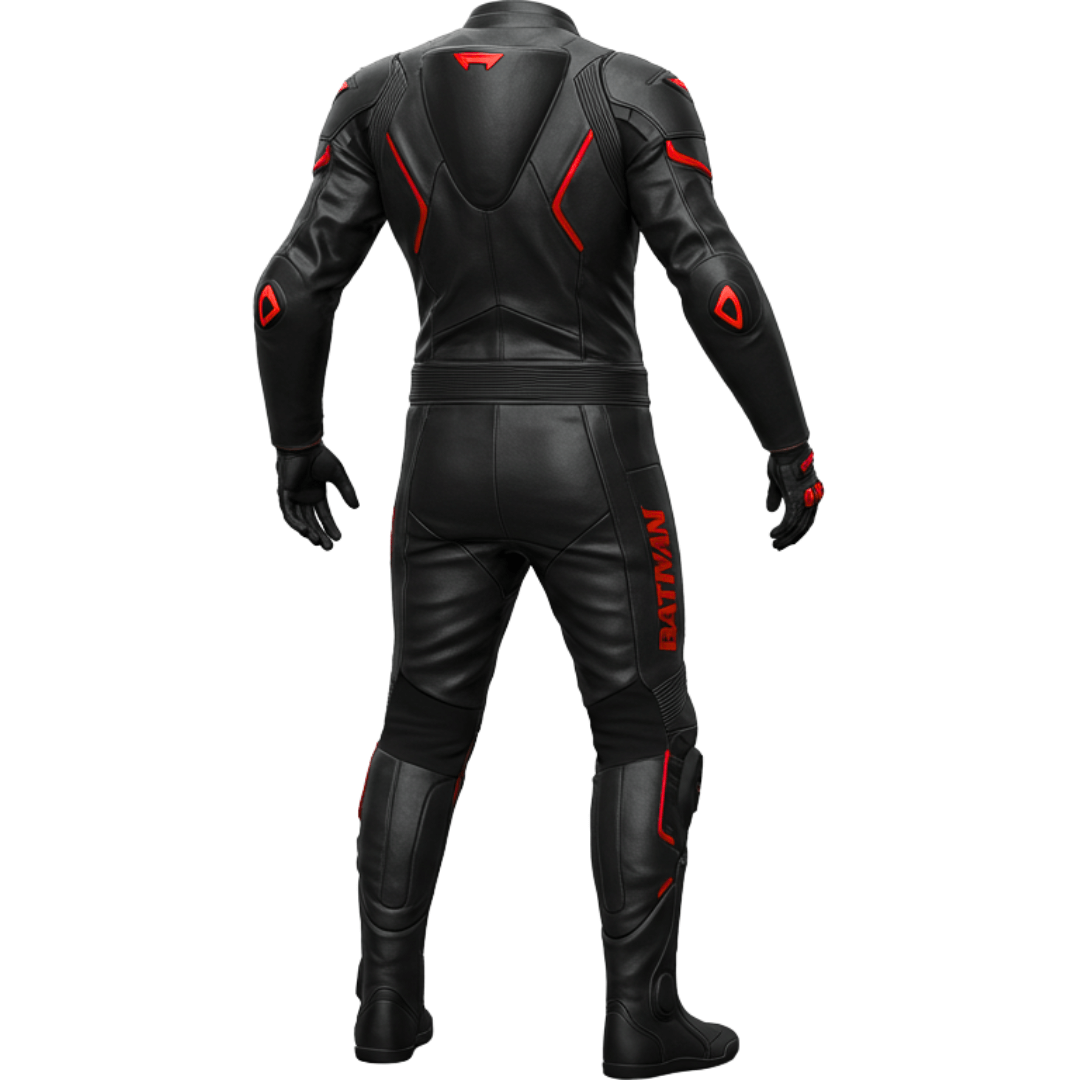 Dark Knight Batman Motorcycle Leather Riding Suit Black Biker Racing Gear