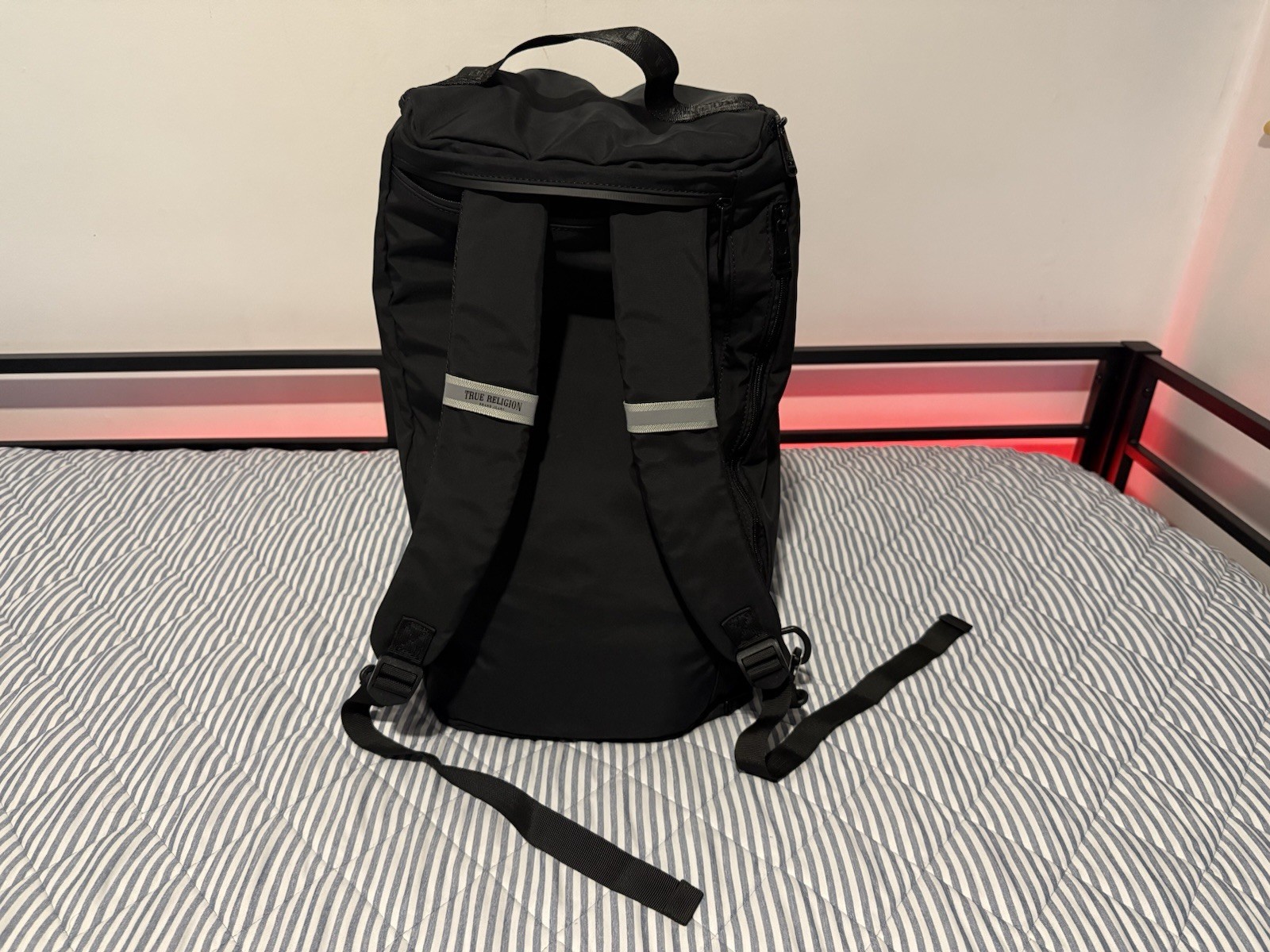 True Religion Convertible Backpack Duffel Gym Bag Black New with Tags thumbnail 10