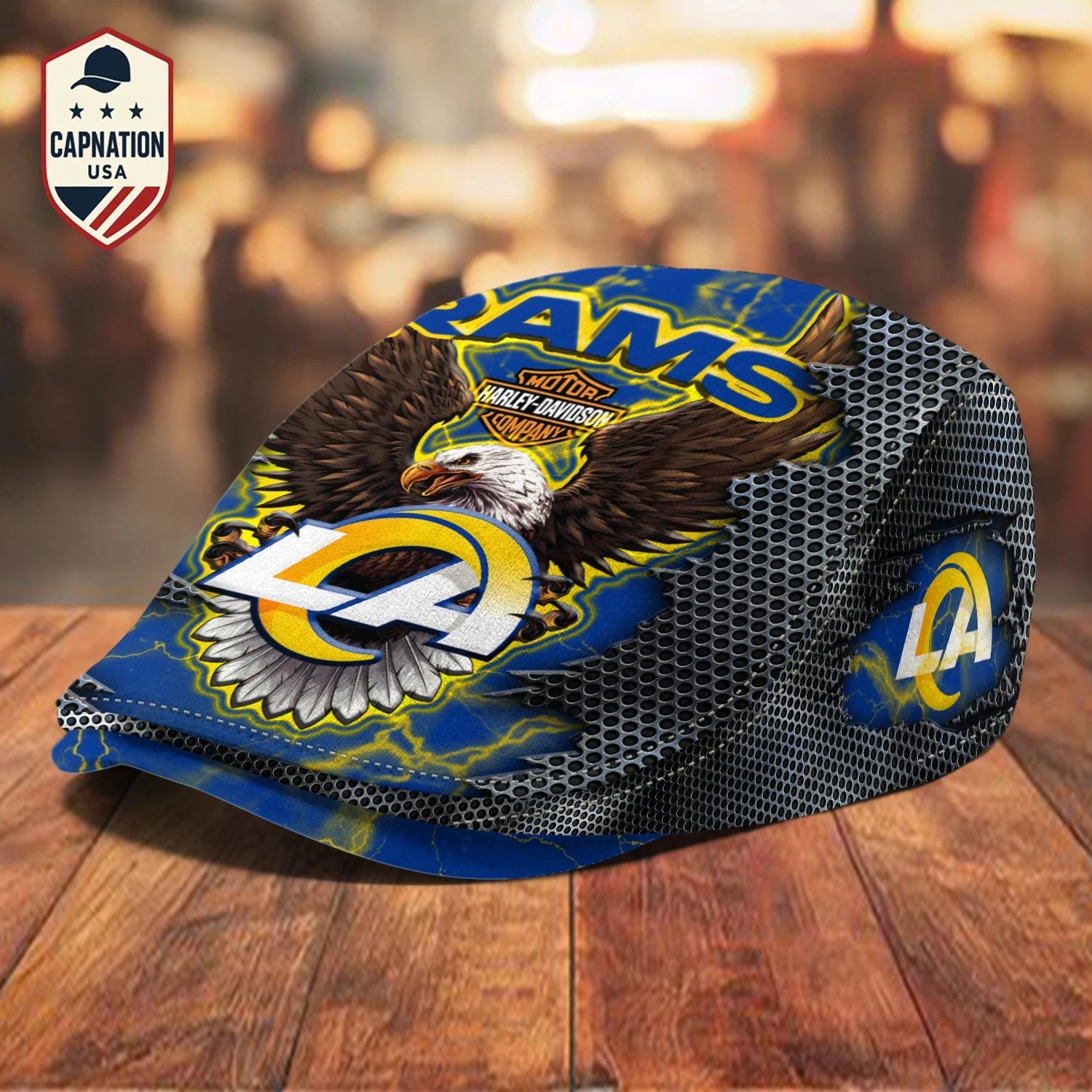 Los Angeles Team Rams Jeff Cap football Jeff Cap football Driving Cap football Golf Cap