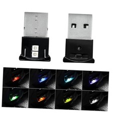 Mini USB LED Light, 8 Colors RGB Car USB LED Interior Atmosphere Light, 2 PCS