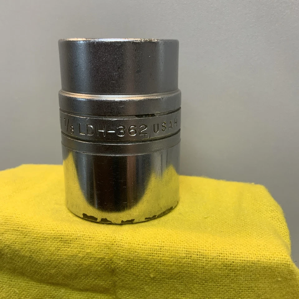 Snap-On Vintage LS362, 1-1/8", 3/4" Drive, 6-Point SAE, Flank Dr, Deep Socket - Image 2 of 4