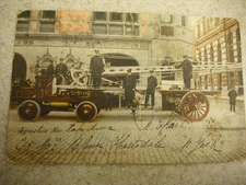 Antique RPPC Fire Truck, 1912  Posted Postcard