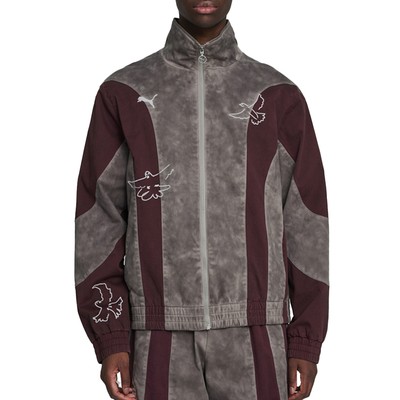 PUMA X Kidsuper Full Zip Track Jacket Mens Purple Casual Athletic