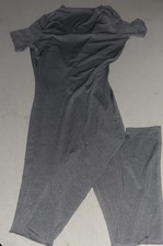 Womens Size Large Gray Short Sleeve Jumpsuit