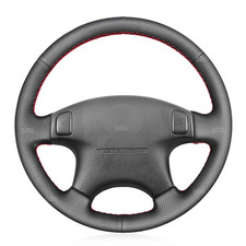 Steering Wheel Wrap For Honda Crv Cr-v 1997-2001 Black Perforated Leather Cover