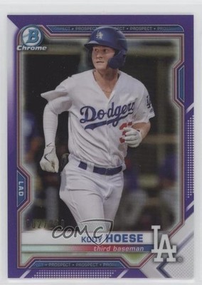 2021 Bowman Chrome Prospects Purple Refractor 2/250 Kody Hoese #BCP-39 s3g
