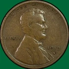 1913-S Lincoln Wheat Cent Fine F Coin #40106