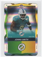 #163 2025 UNO Elite Foil GREEN YELLOW Jonnu Smith Miami Dolphins