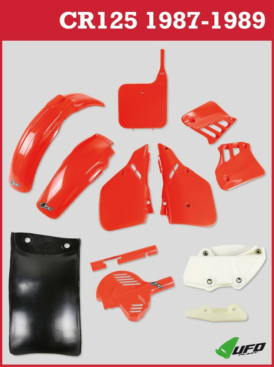 UFO Honda CR 125 (87-88) Complete CR Orange EVO plastic kit with