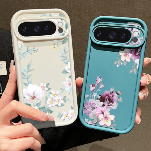 Floral Phone Case For Google Pixel 9 Pro XL 8A 8 Patterned Shockproof TPU Cover - Foto 7 di 27