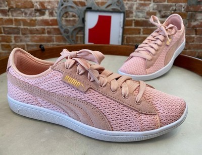 Puma Vikky Mesh Peach (Pink) Beige Classic Low Top Sneakers Women's 8 New |  eBay