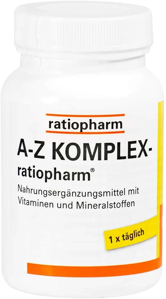 A-Z Komplex ratiopharm 100 Tabletten Vitamine Minaralstoffe, PZN 01433391