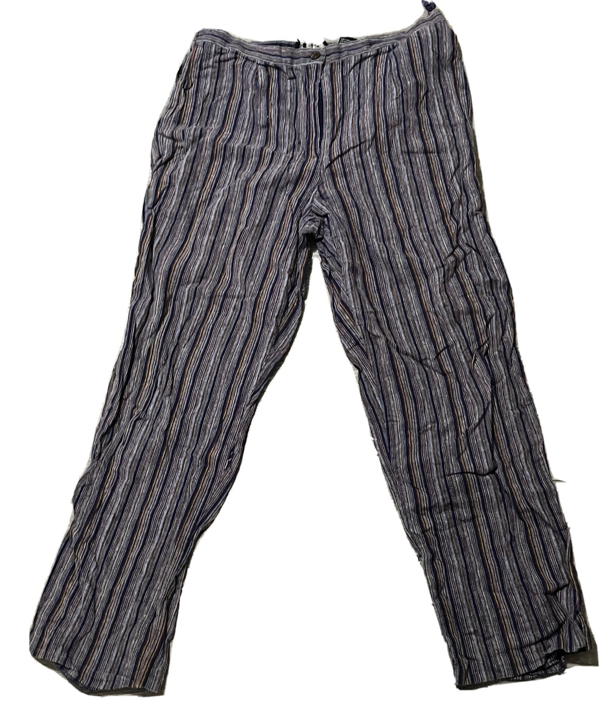 Requirements Pants Linen Cotton Purple Colorful Stripe Women 10 Boho Hippy