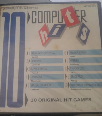 10 Computer Hits (Beau Jolly 1985) Commodore C64 (2 Tapes Box) 100% ok ALT COVER