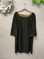 Avenue Black/Lime Lace Overlay Dress Size 18/20