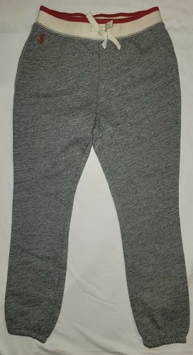 Polo RALPH LAUREN Kids LARGE 12 - 14 Grey SWEATPANTS Drawstring JOGGERS NWT $50 - Picture 2 of 12
