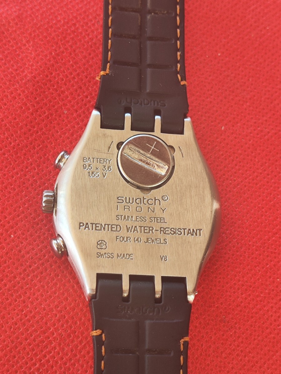 Swatch Irony Watch Swiss AG2008 Chronograph Stainless Mens