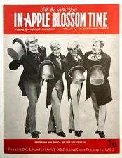 IN APPLE BLOSSOM TIME - THE PICKWICKS -  UK sheet music - Excellent condition