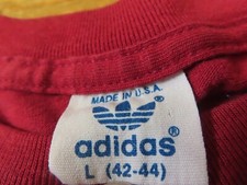 Vintage Adidas Made in USA Label - 1980's ADIDAS Branded LG Muscle Shirt