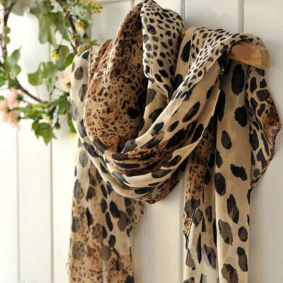 Ladies Women Animal Leopard Print Autumn And Winter All-Match Soft Scarf UK