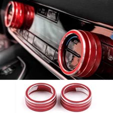 Dashboard Console Air Condition Knob Red Trim For Nissan Rogue 2021-2025