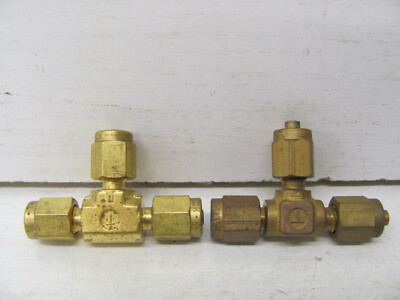 LOT OF 2 TYLOK BRASS UNION TEE FITTINGS B-2-3TTT-2 1/8 X 1/8 X1/8 NEW(OTHER)