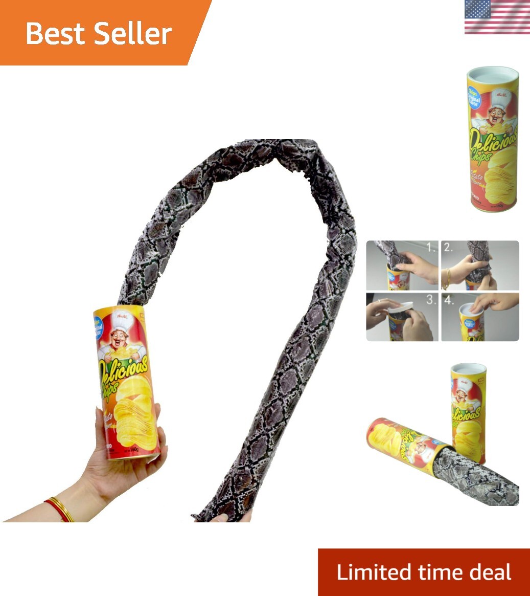 Fun Snake Can Prank Toy - Perfect for April Fool's and Halloween Parties!
