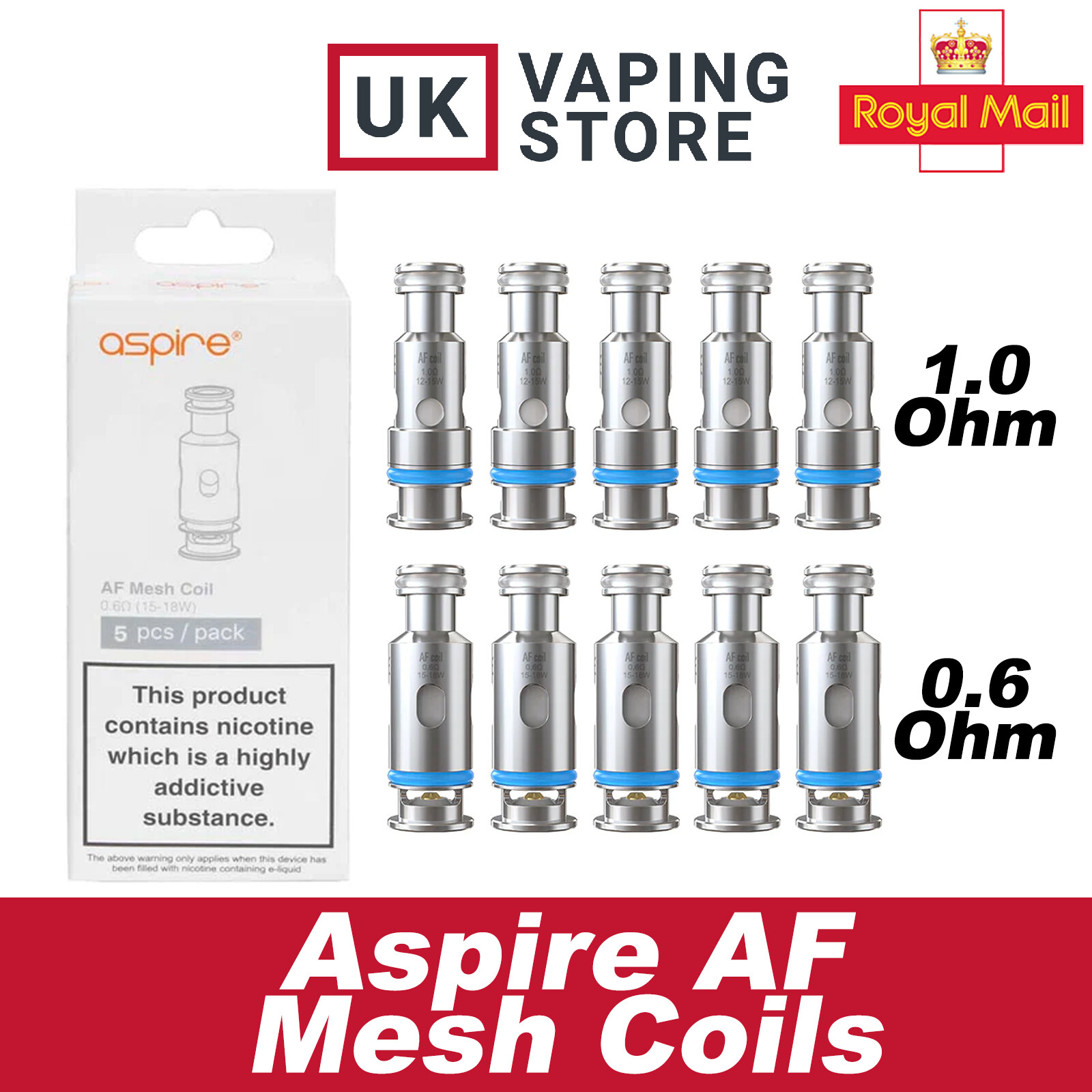 Aspire Rill Aspire Riil X Spare Empty Pod - Aspire Riil X AF Spare Coils AF Coils ...