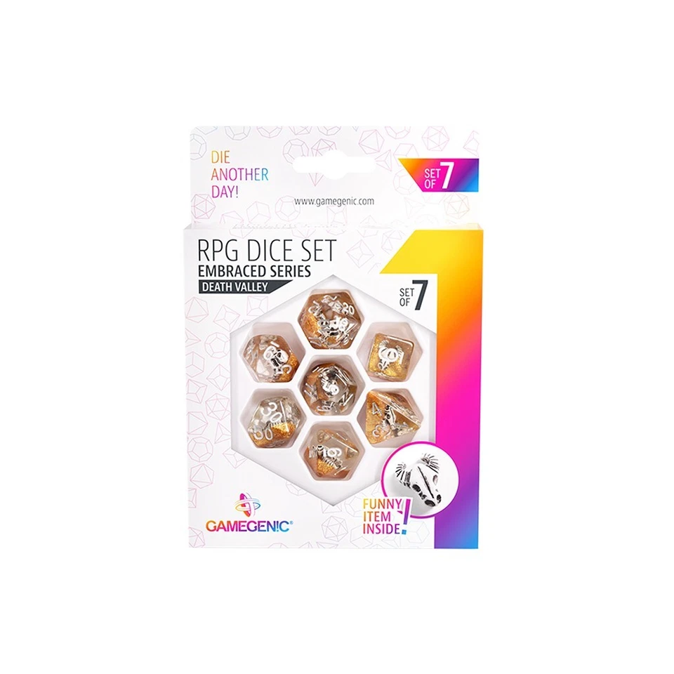 EMBRACED SERIES - DEATH VALLEY - RPG DICE SET (7 PCS) GameGenic NEW