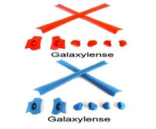 Ear Sock Nose Pad Rubber Kits For Oakley Flak Jacket XLJ Sunglasses Blue Red