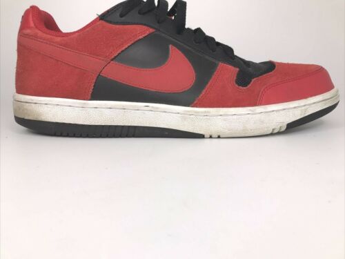 Nike Air Force 1 Low Top Shoes Men's 13 Red/Black/White Suede Tops - Picture 3 of 16