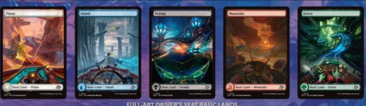 MTG Aetherdrift Full Art Land Set (5) | NM