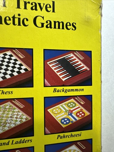 VINTAGE 1993 PAVILION TRAVEL MAGNETIC 12 in 1 GAMES (missing 2 blue pawns) - Picture 6 of 8