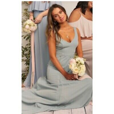 NWT Show Me Your Mumu Silver Sage Crisp Jenn Bridesmaid Dress Size XXS |  eBay