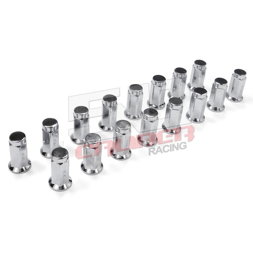 Set of 16 Flat Lug Nuts 12x1.5 17mm Hex Chrome RZR XP1000 S 900 Maverick X3 - Picture 6 of 8