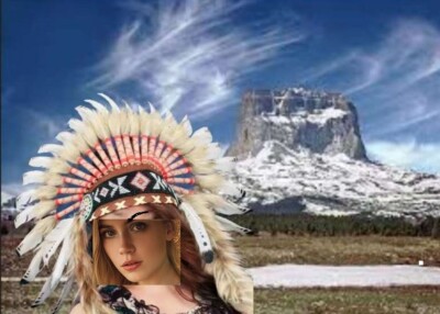 Native American Indian Headdress Warbonnet Hat Feather Headband