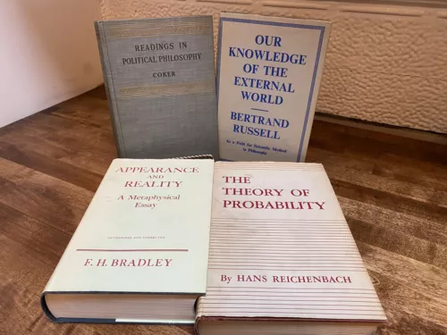 Vintage RARE Philosophy Book Lot Bertrand Russell COKER Reichenbach FH BRADLEY