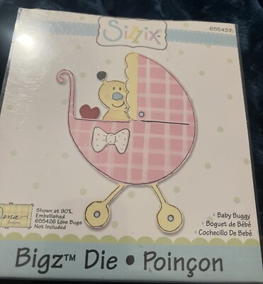 Sizzix Ellison seltener Bigz Baby Buggy Die nicht mehr produziert