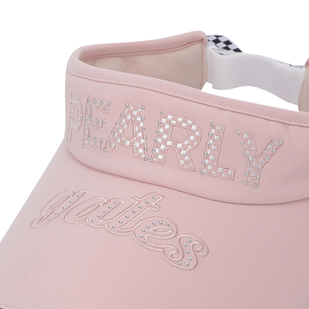 【PEARLY GATES】W Cubic Smile Ribbon Detachable Sun Visor Genuine PEARLY GATES GOLF Womens Smile Strap Ribbon Sun