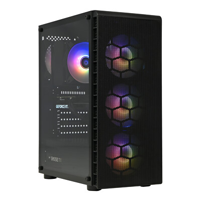 RGB Mesh Gaming PC Intel Core 4,1GHz 16GB RAM NVIDIA RTX 5060 500GB SSD W11 WLAN