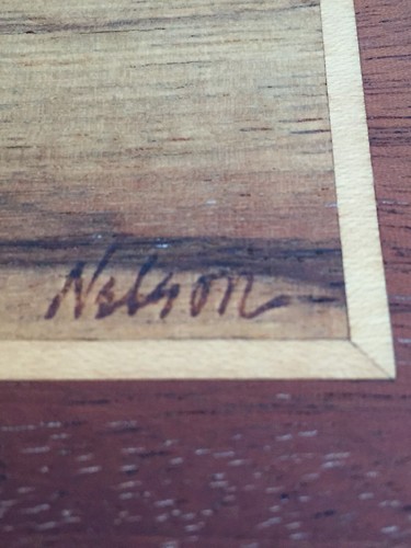 Vintage Holz Intarsien Kunst 2 Delfine Ozeanszene Wandbehang mehrere Farben 13x 9 3/4" - Bild 6 von 12