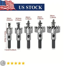 Carbide Tip Hole Saw Set 10 Piece TCT Cutters For Steel Metal Drilling Jobs