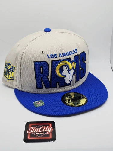 Los Angeles Rams 2023 NFL Draft Fitted Hat New Era 59FIFTY Sz 7 1/4