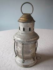antique Perkins perko  kerosene marine  lantern(missing base insert/font
