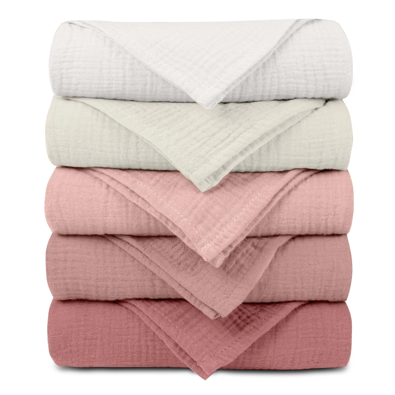 Muslin Receiving Blankets, Neutral Blanket Swaddling for Newborn Boys and Gir...