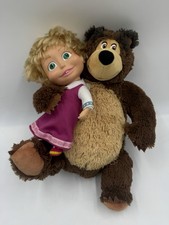 Masha and the Bear Official Plush Toy Set 9 Masha 15" Bear Stuffed Animal