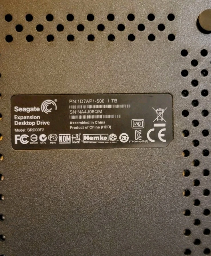 Seagate 1TB Desktop Drive External HDD for PC or Game Console No Cables - Image 3 of 3