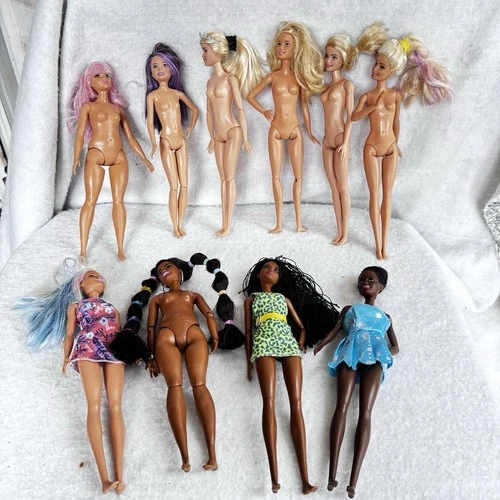 VTG 80 90 10* BARBIE Dolls w/wo Clothing Mostly Blue Eyes Bundle Super Cute