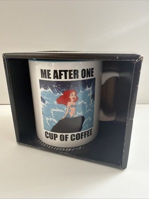 Disney The Little Mermaid Ariel ''Me After One Cup of Coffee'' 20 Oz Ceramic Mug 