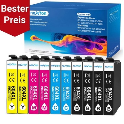 Patronen für Epson 604XL XP-2200 XP-2205 XP-3200 XP-4200 XP-4205 WF-2930 WF-2950